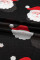 黑色圣诞时尚印花苗条的长袖上衣