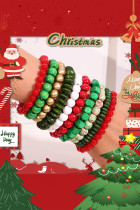 火红色圣诞混色可叠戴手链 10 件/套