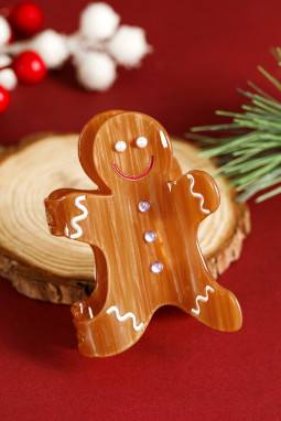 泰式咖喱珍珠水钻姜饼人发夹