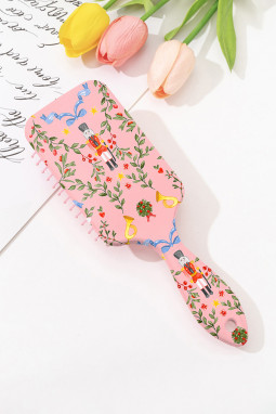 花朵花卉胡桃夹子印花解缠桨发刷