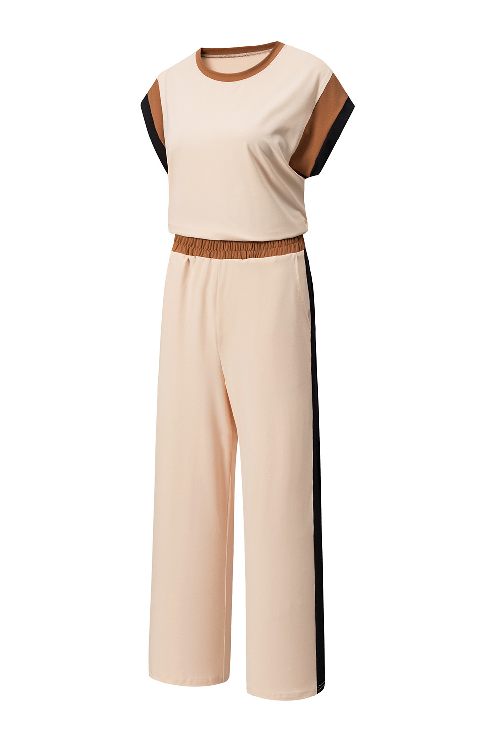 白色色块细节休闲两件套 LC626057