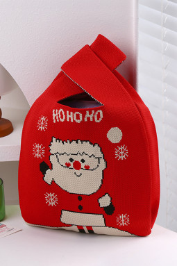 火红HO HO HO卡通圣诞老人圣诞礼物结手腕包