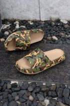 黑绿迷彩防滑厚底户外拖鞋