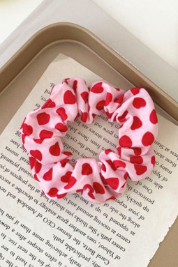 火红情人节甜心印花发圈发带