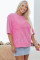 Sachet Pink Floral Patched Half Sleeve Tunic Top