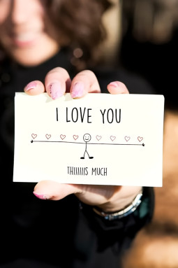 白色我爱你很多贺卡