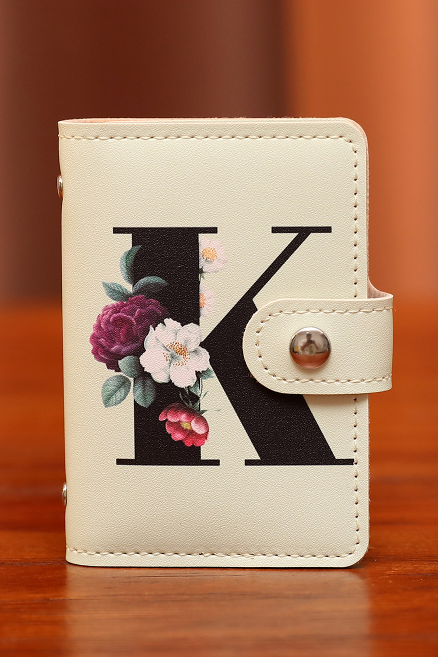 燕麦花字母印花PU皮革卡包 BH031615