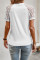 白色接缝细节撞色蕾丝插肩袖 T 恤