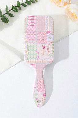 Gossamer 粉色波西米亚混合花卉印花大桨式气垫刷