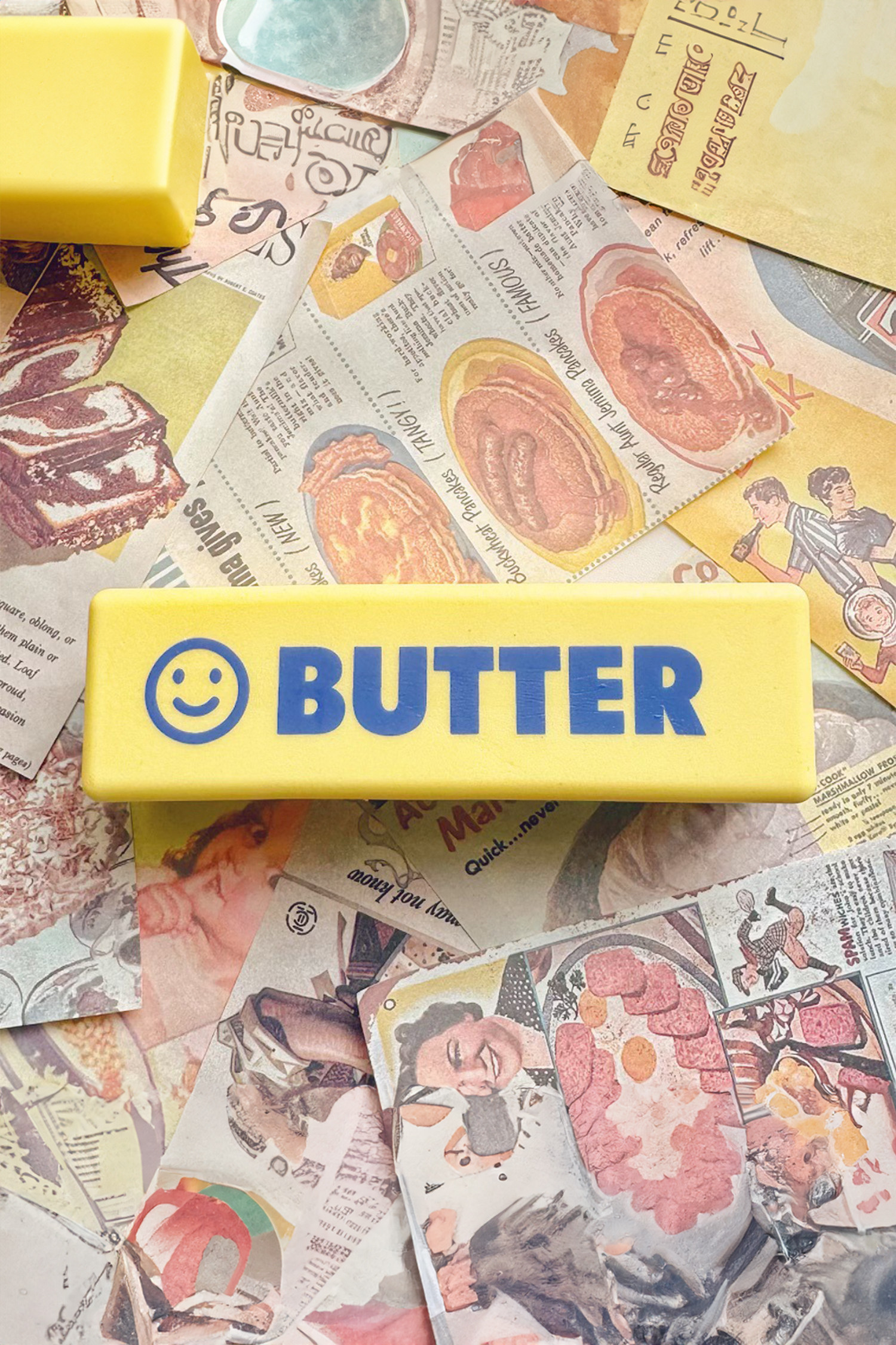 黄色黄油微笑减压柔软玩具 BH052090