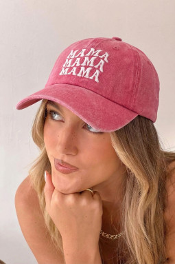 香袋粉色 MAMA 字母刺绣棒球帽