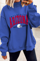 深蓝色 ARIZONA WILDCATS 双面印花小高领套头衫