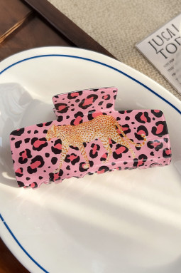 Bonbon 豹纹猎豹动物印花发夹