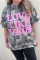 灰色 LOVE LIKE JESUS 大码林地迷彩 T 恤