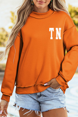 Carrot TN TENNESSEE 字母印花外露接缝细节高领套头衫