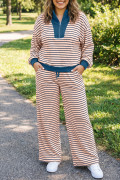 Pink Stripe 大码家居服