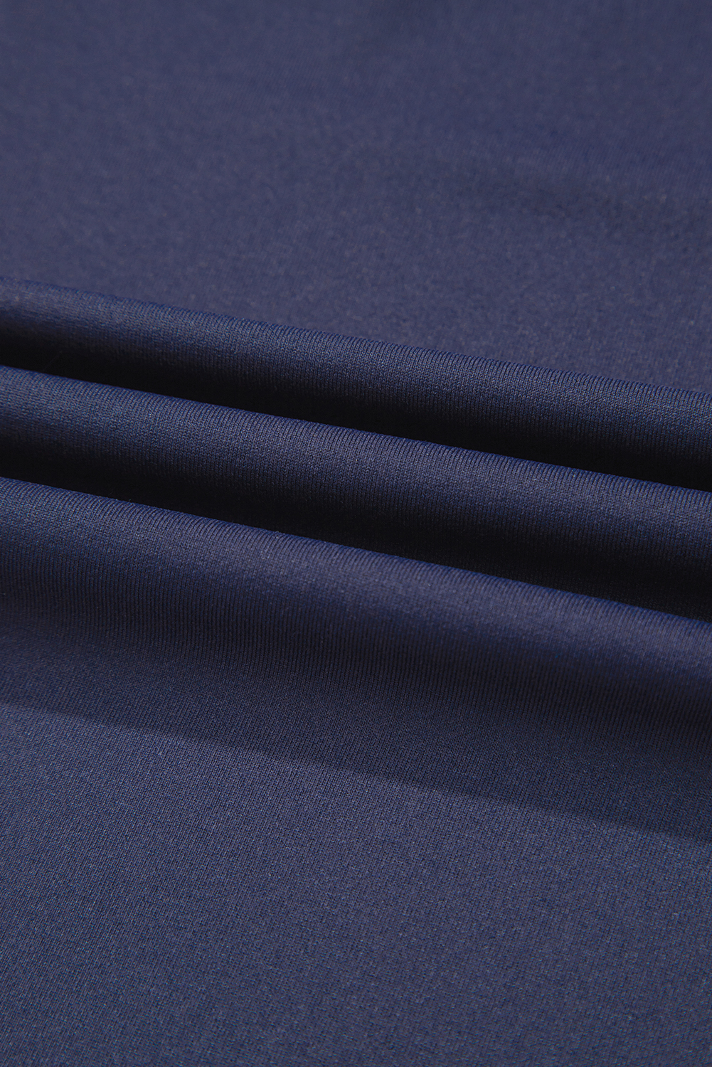 Navy Blue Raw Hem Loose Tee and Wide Leg Pants Set