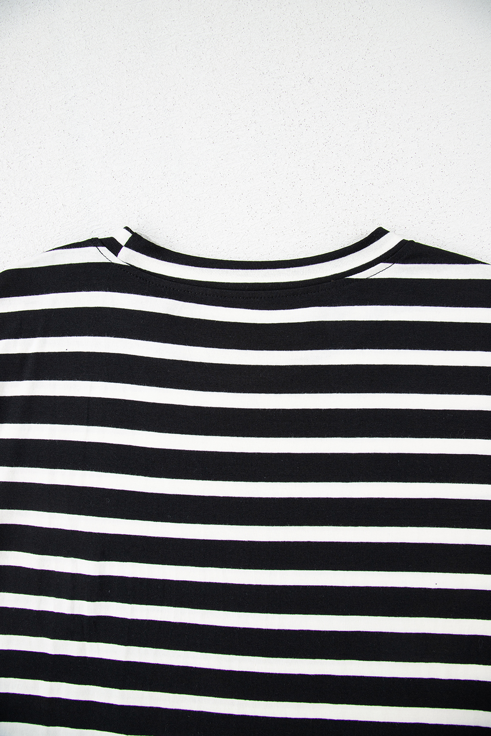Black White Striped Short Sleeve Top and Shorts Set