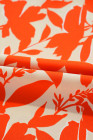 Orange Floral Ruffle Sleeve Print Top