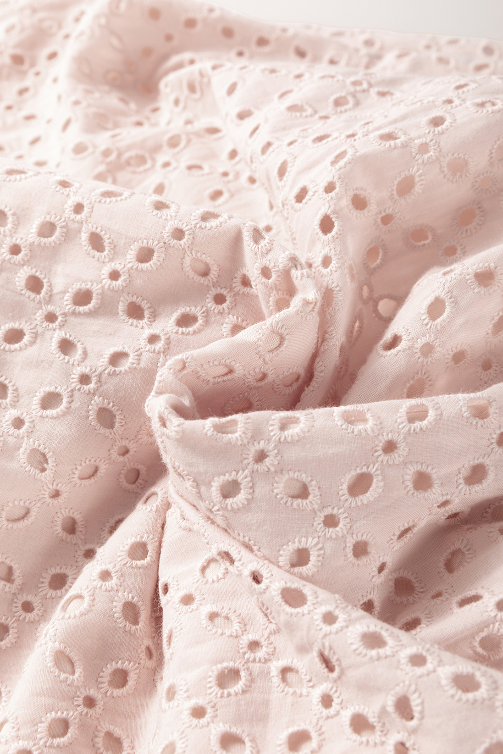 Delicacy Embroidered Eyelets Ruffled Hem Sleeveless Mini Dress