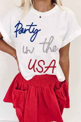 White Party in the USA Graphic T Shirt LC25227675-P1