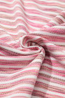 Pink Stripe Contrast Trim Yarn-dyeing Knit Tank Top