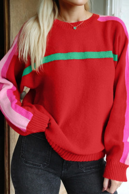 Fiery Red Christmas Holly Festive Holiday Sweater LC2727018-P3