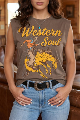 Breen Western Soul Rodeo Printed Casual Tank Top LC25614287-P1517