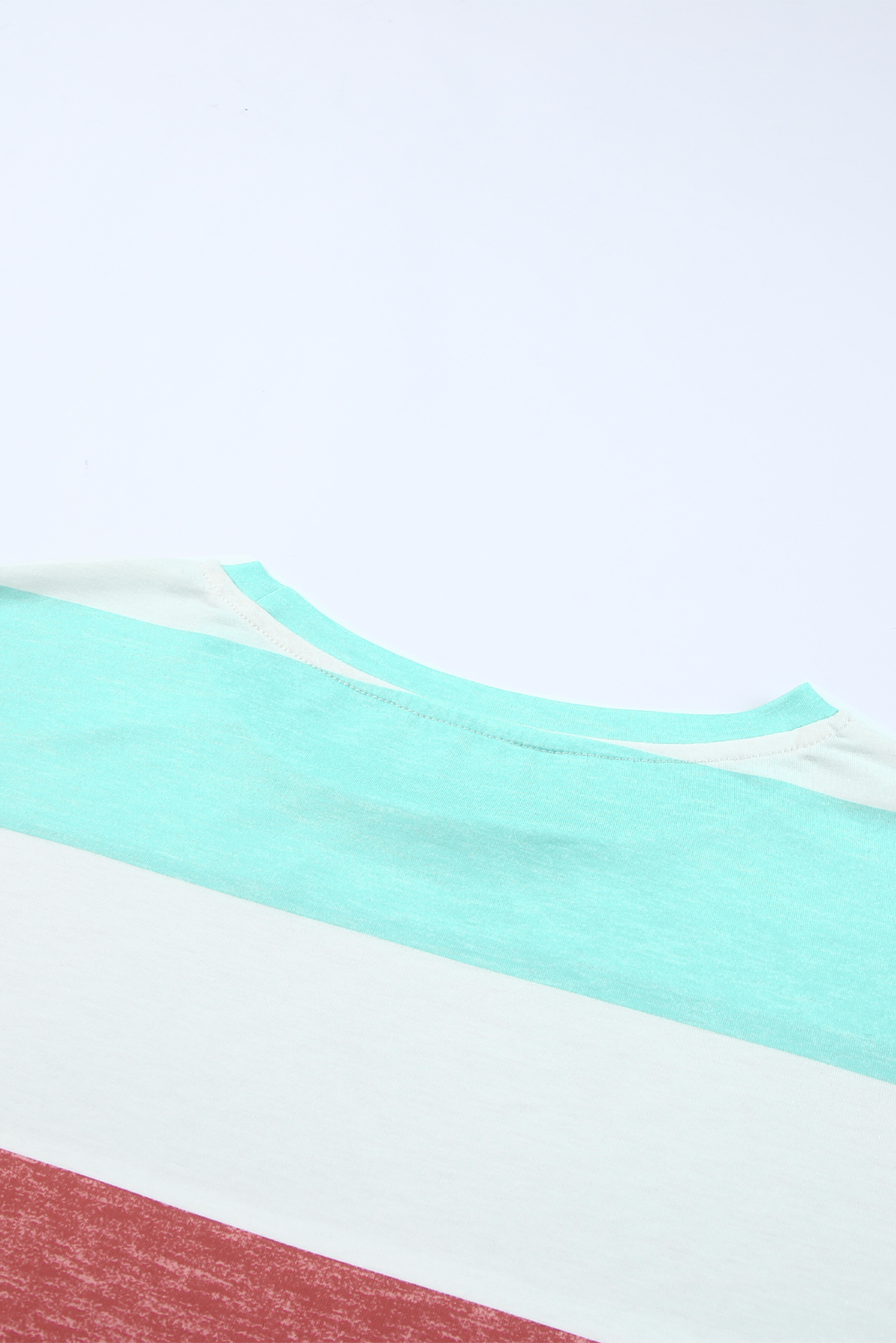 Plus Size Green  Colorblock Pullover Top