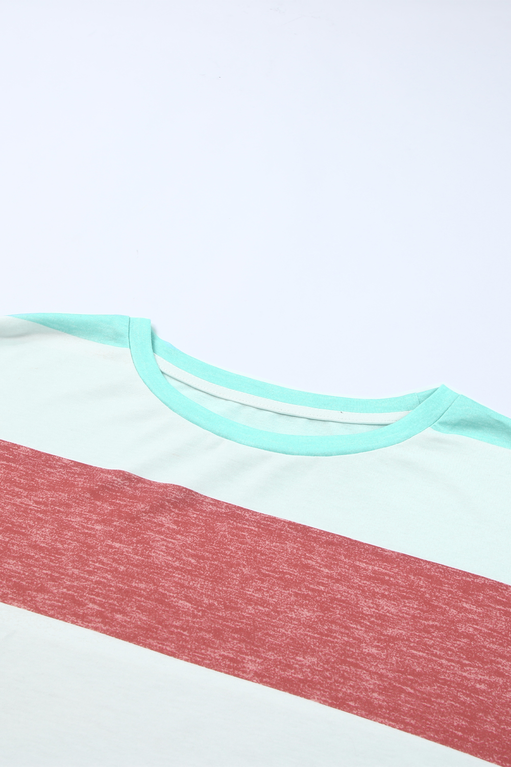 Plus Size Green  Colorblock Pullover Top