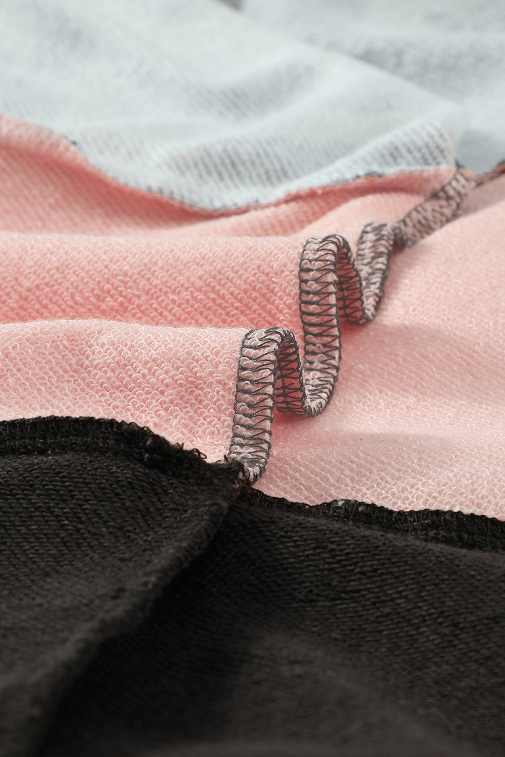 Plus Size Pink  Leopard Colorblock Splicing Hoodie with Pocket