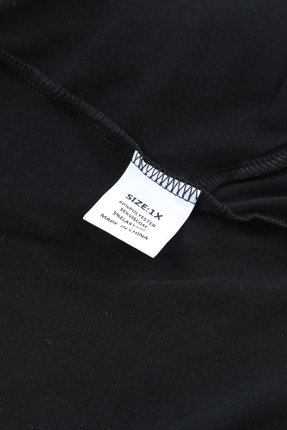 Plus Size Black Western Print Color Block  Hoodie