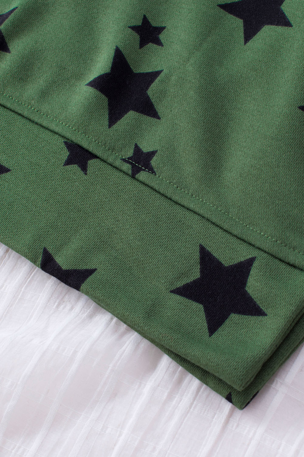 Plus Size Green Tie-dyed Stripe Drawstring  Hoodie