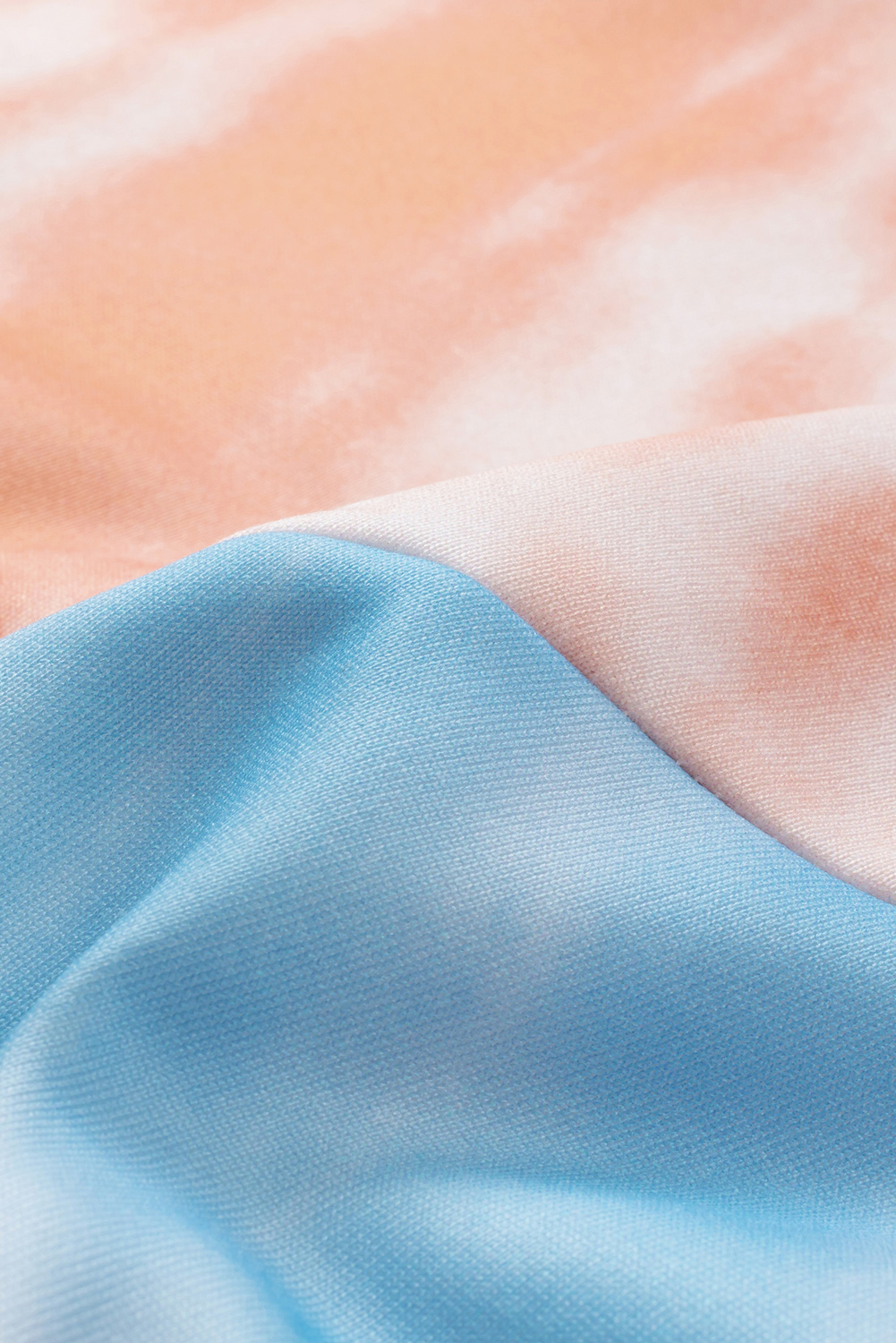 Plus Size Sky Blue Colorblock Kangaroo Pocket  Hoodie