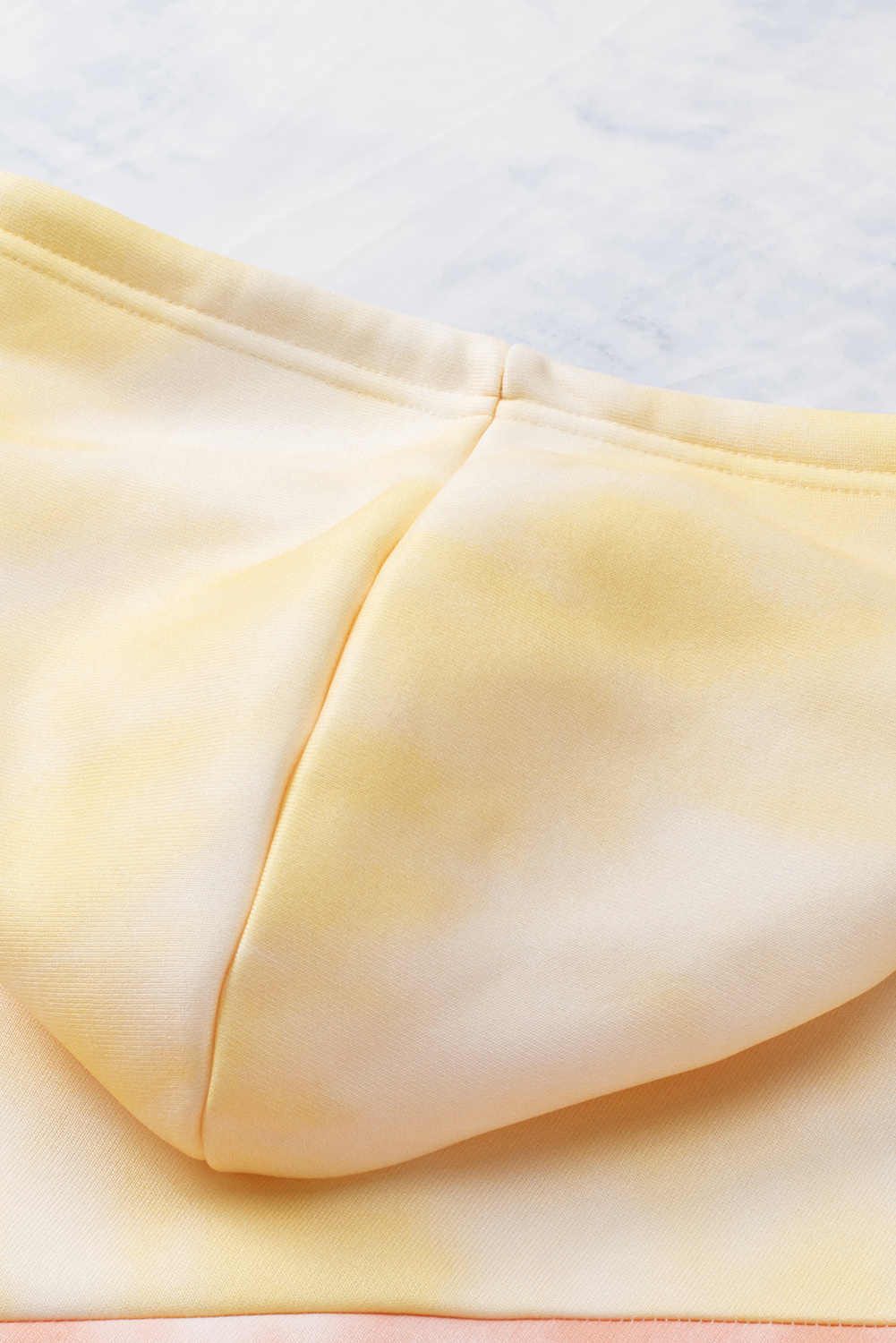 Plus Size Sky Blue Colorblock Kangaroo Pocket  Hoodie