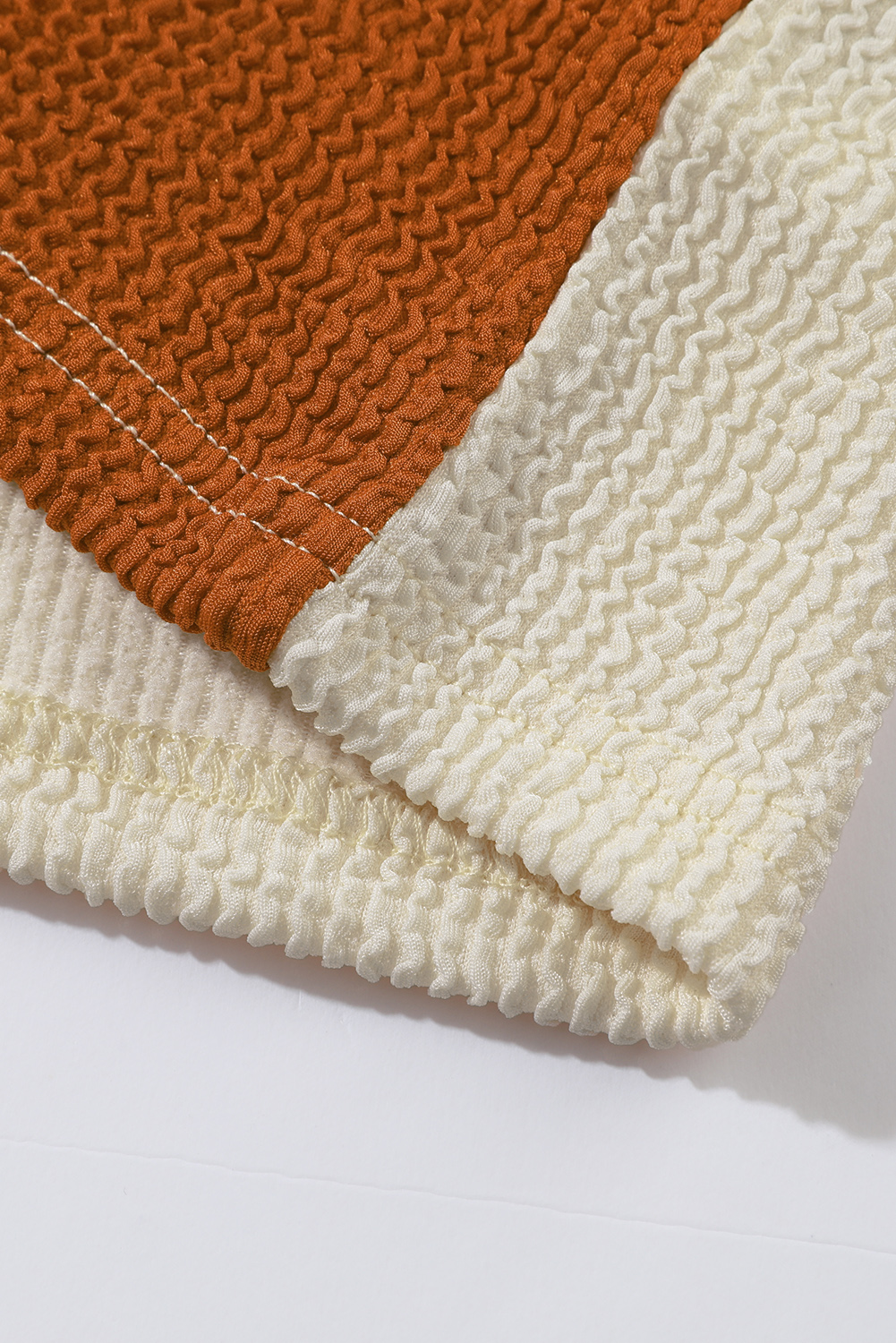 Plus Size Khaki Ribbed Color Block Leopard Splicing  Top