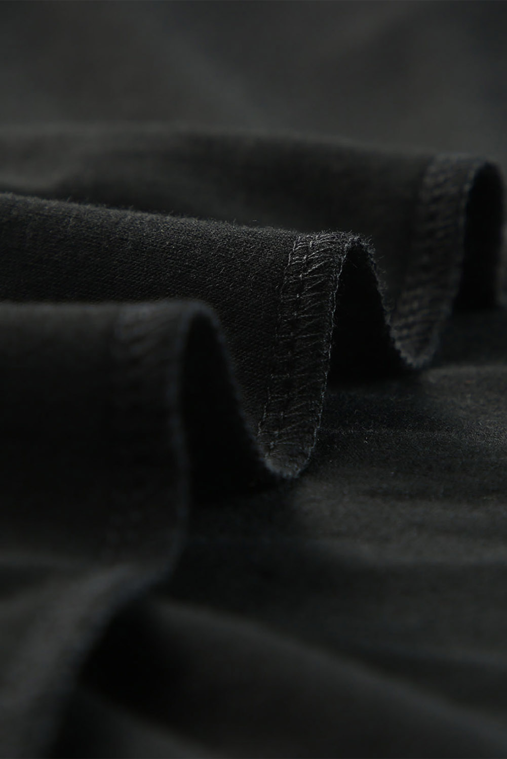 Plus Size Black  Square Neck Ruched Shoulder Short Sleeve Top