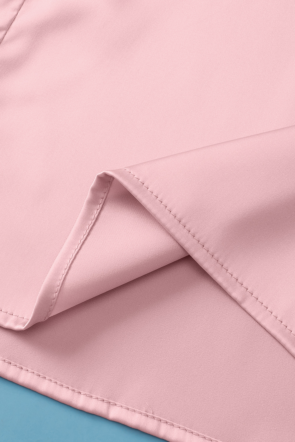 Plus Size Pink Contrast Sequin Bubble Sleeve  T-shirt