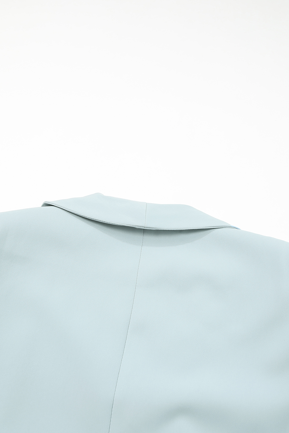 Plus Size Sky Blue  Soft Lightweight Pocketed Lapel Blazer