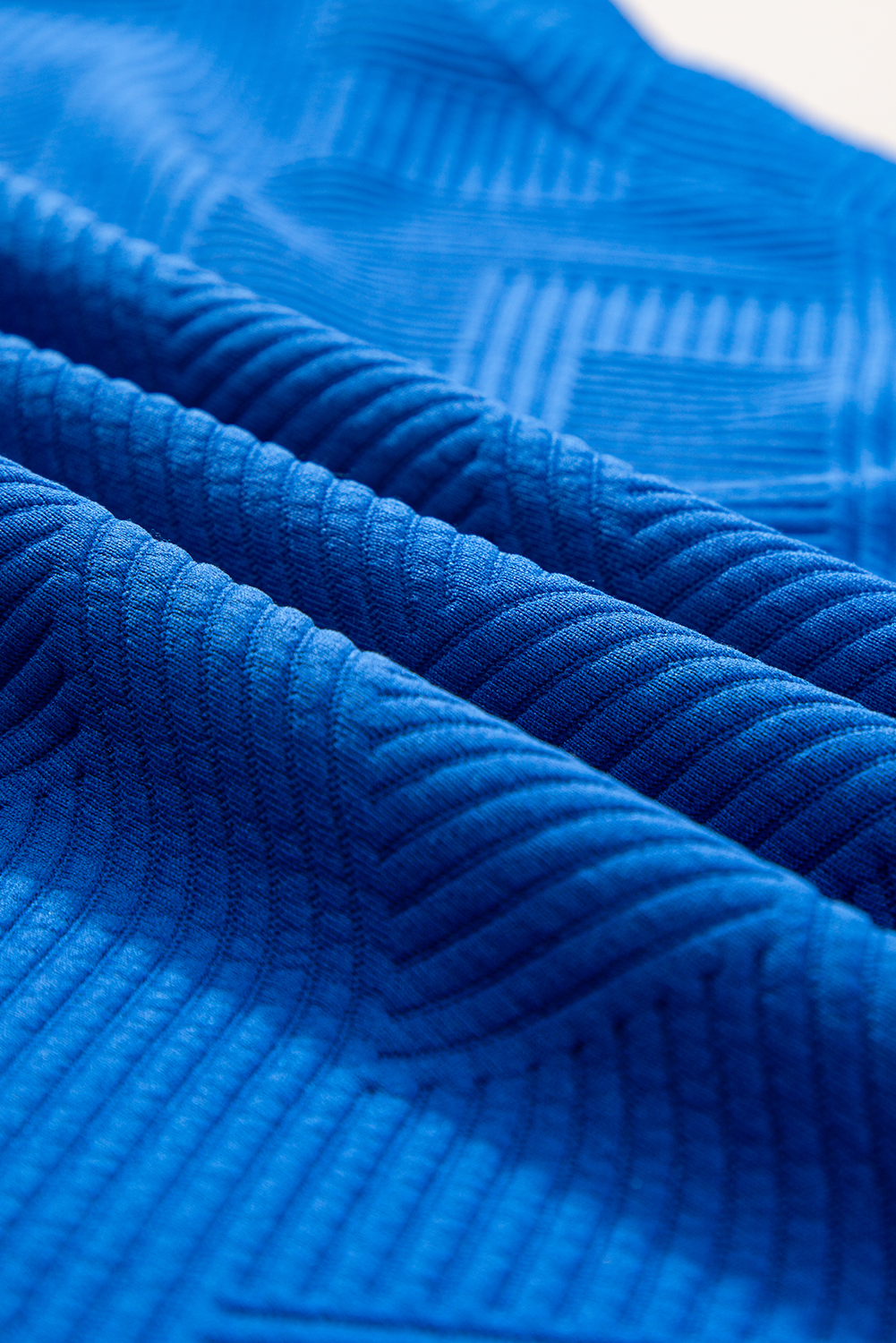 Plus Size Dark Blue  Fashion Textured Short 2pcs Outfit