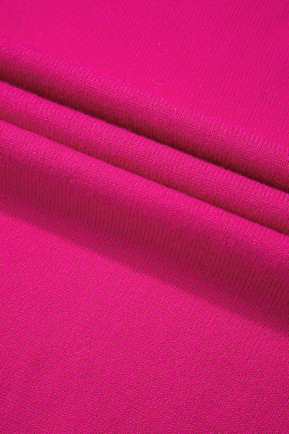 Plus Size Strawberry Pink Pearled Decor Raglan Sleeve  Sweater