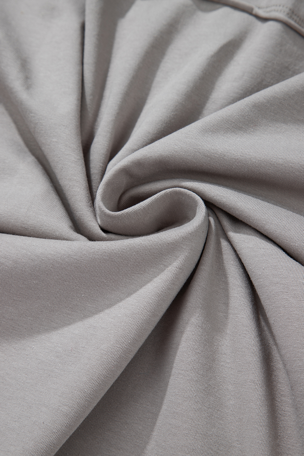 Plus Size Medium Grey Floral Star Patched Pattern 3/4 Sleeve  Top