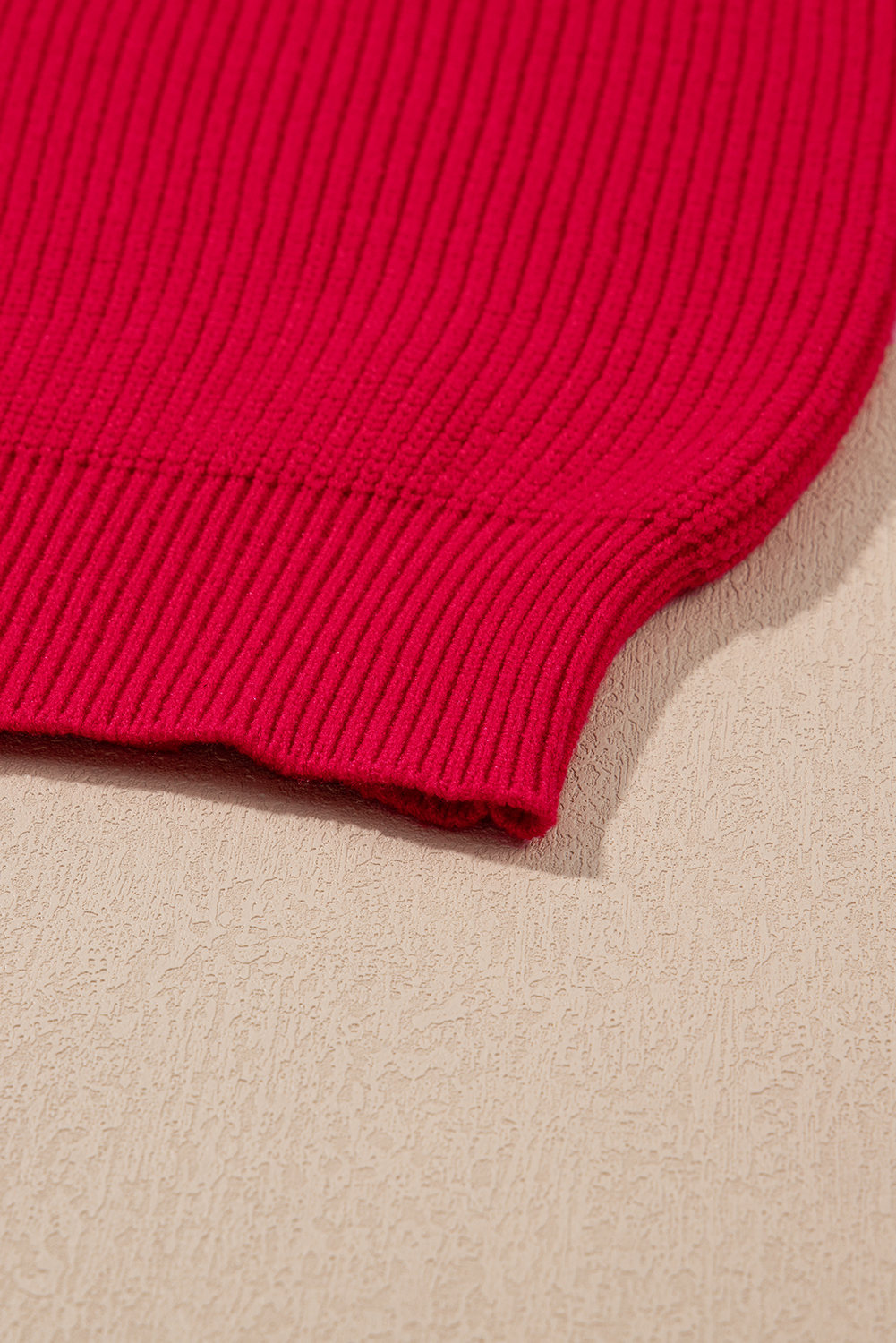 Plus Size Racing Red Sparkle All The Way Tinsel Crew Neck  Sweater