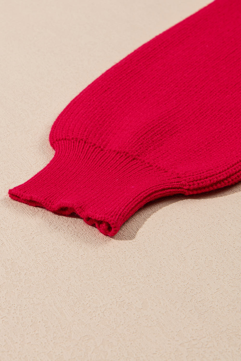 Plus Size Racing Red Sparkle All The Way Tinsel Crew Neck  Sweater