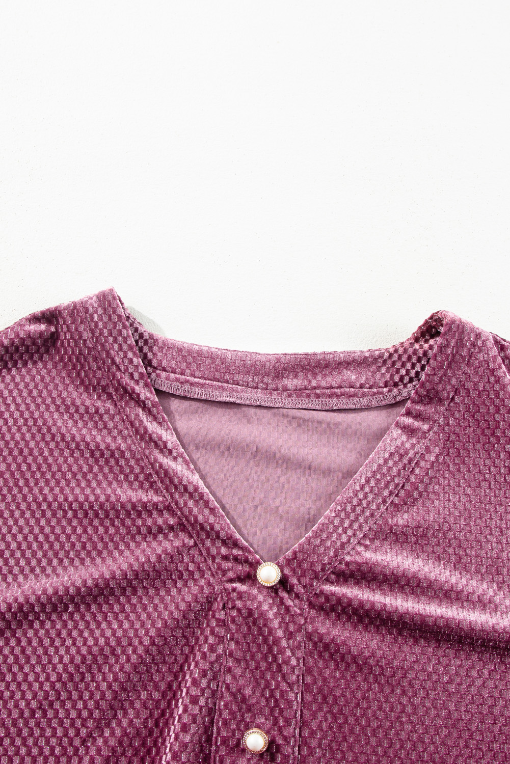 Plus Size Meadow Mauve  Textured Velvet Tiered Buttons Tiered Dress
