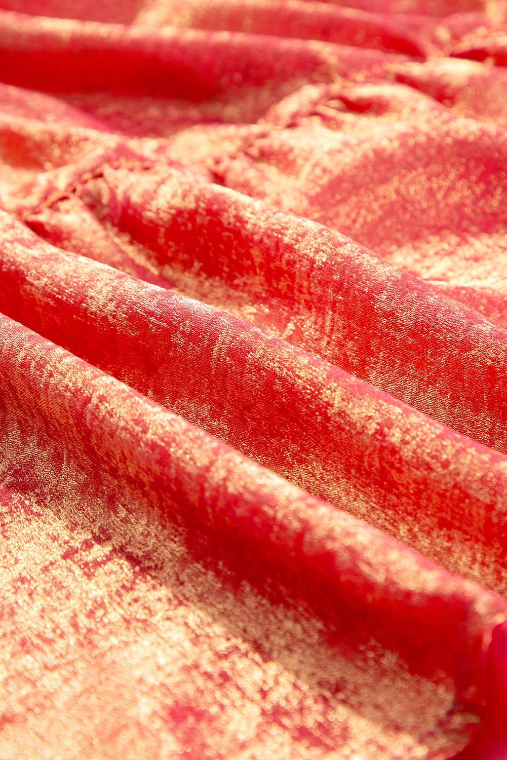 Plus Size Peach Blossom Metallic Balloon Sleeve Shirt  Mini Dress