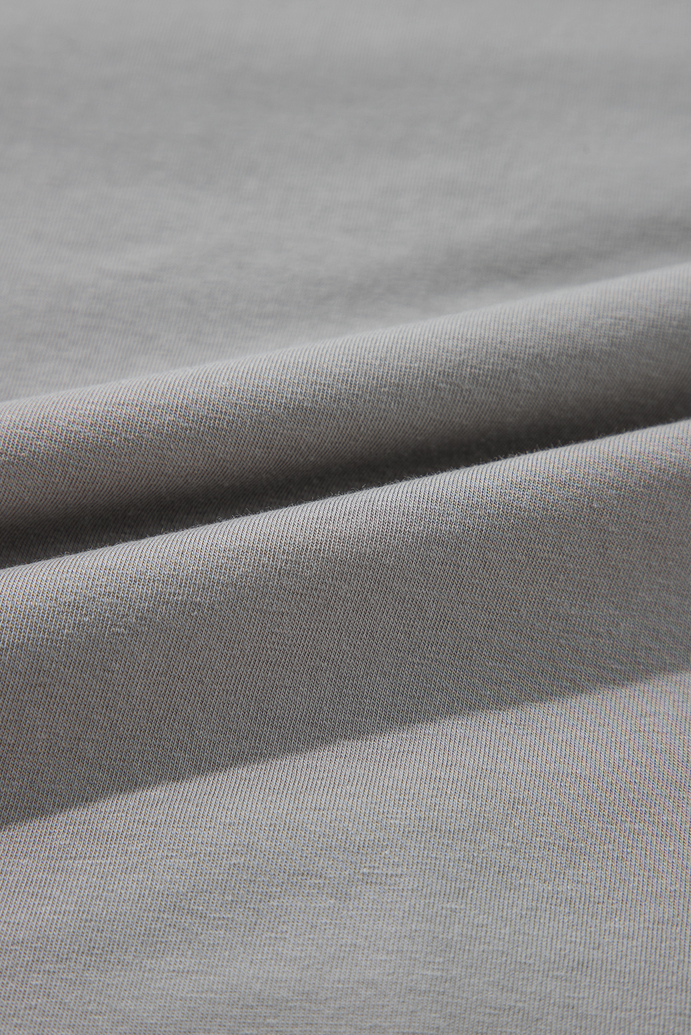 Plus Size Medium Grey Floral Star Patched Pattern 3/4 Sleeve  Top