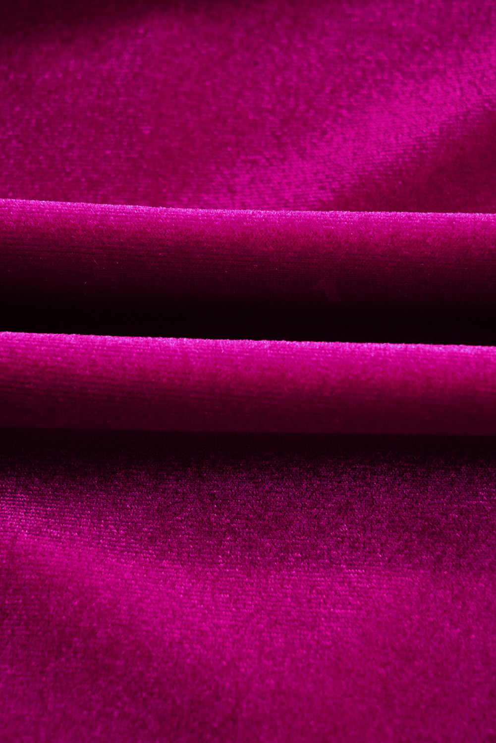 Plus Size Bright Pink  Velvet Chest Pocket Drop Shoulder Shirt