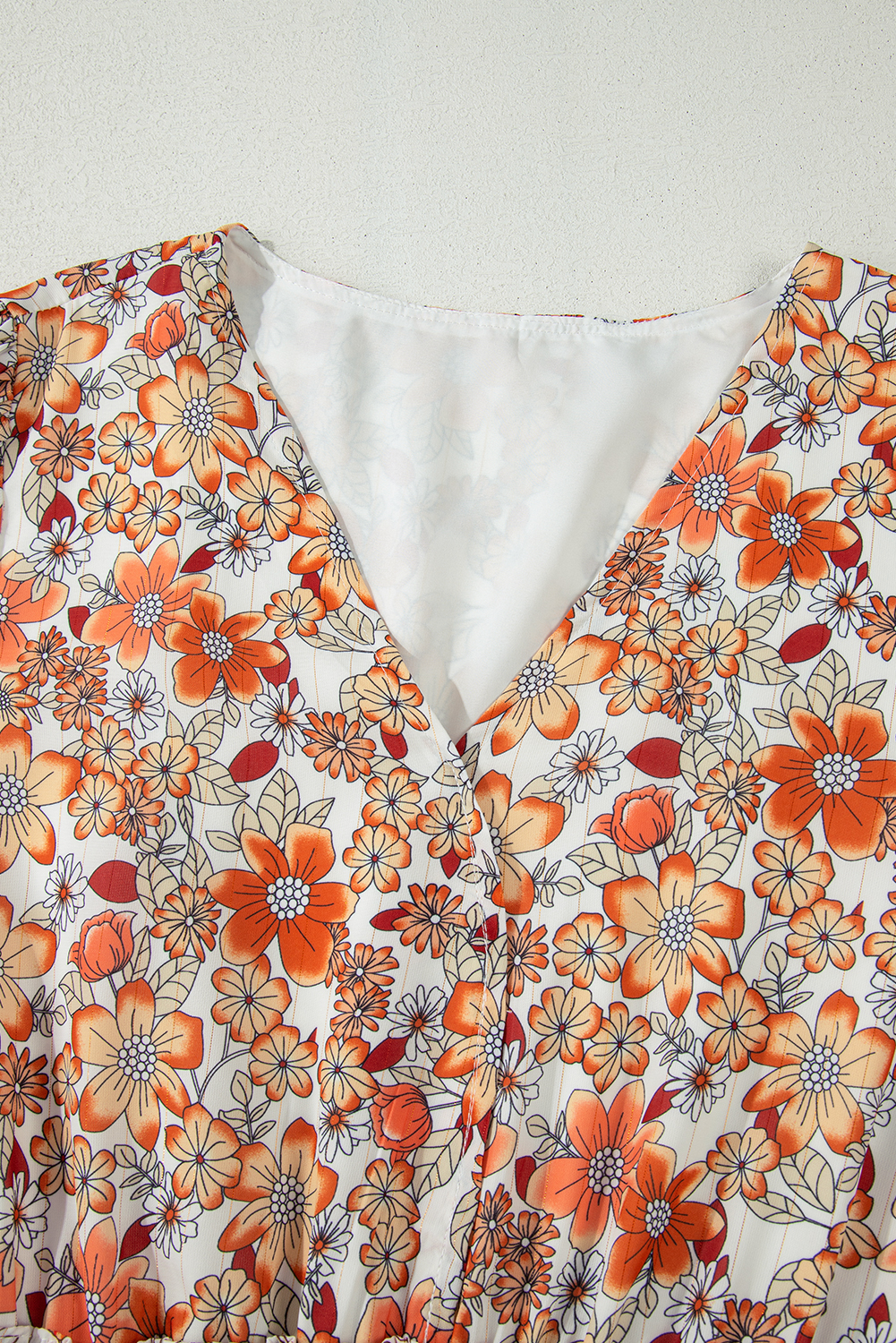 Plus Size Khaki  Floral Tiered Ruffle Maxi Dress