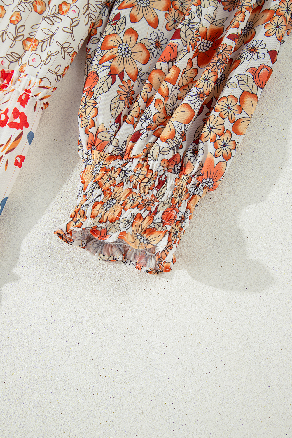 Plus Size Khaki  Floral Tiered Ruffle Maxi Dress